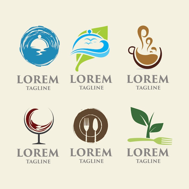 Restaurant logo templates collection