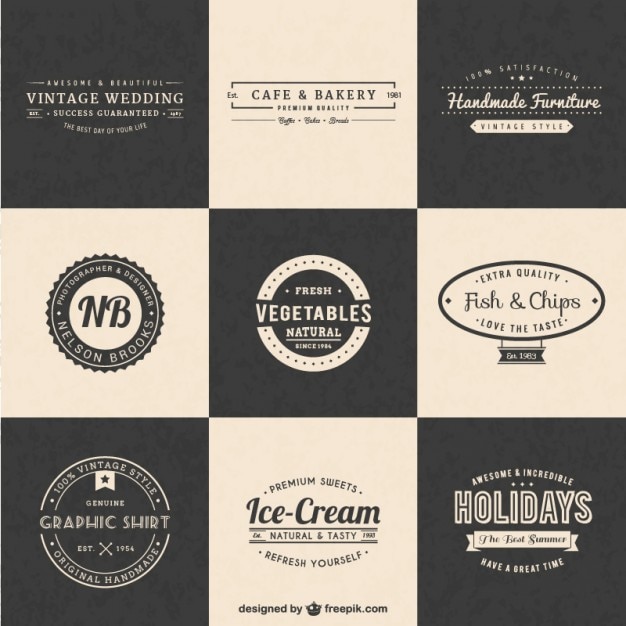 Free Vector restaurant logos set