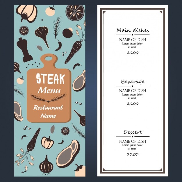 Restaurant menu design