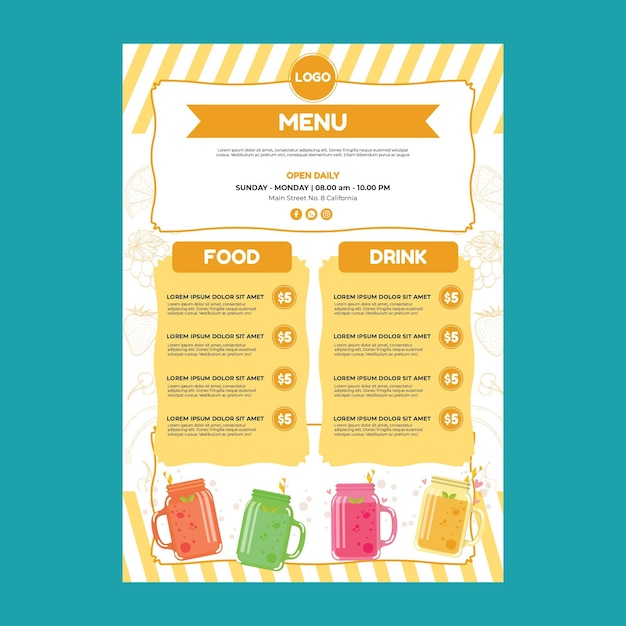 Restaurant menu template