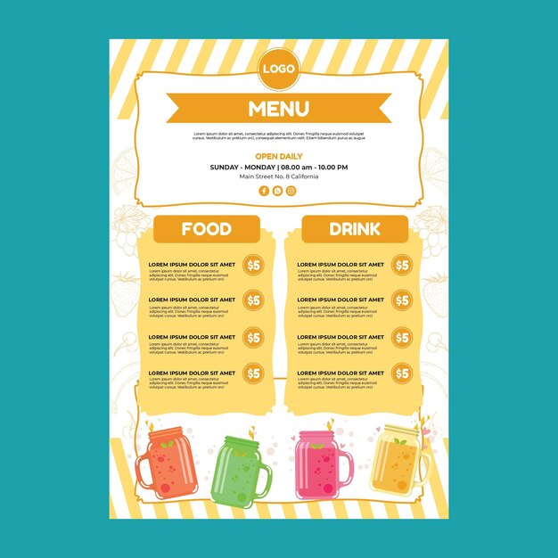 Restaurant menu template