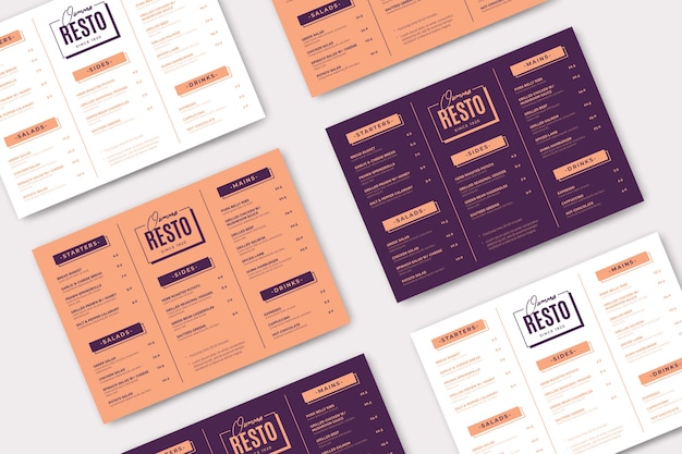 Free vector restaurant menu template