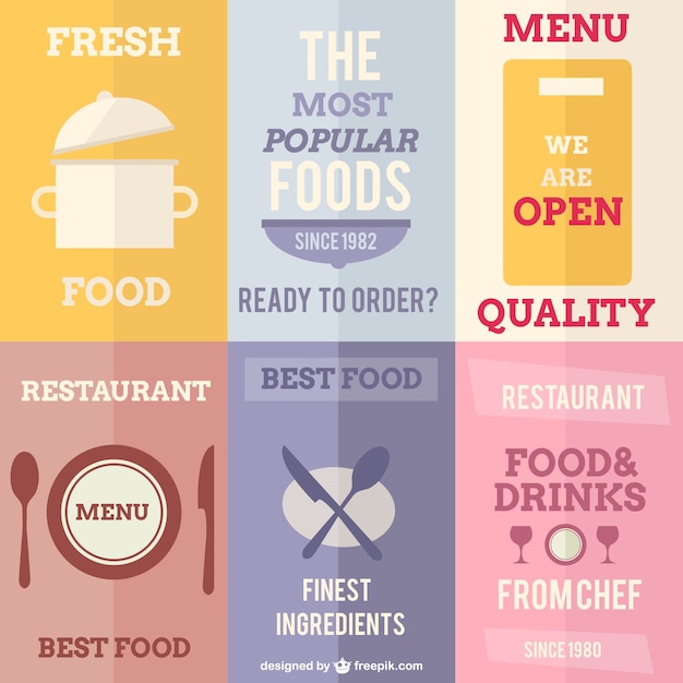 Free Vector restaurant posters