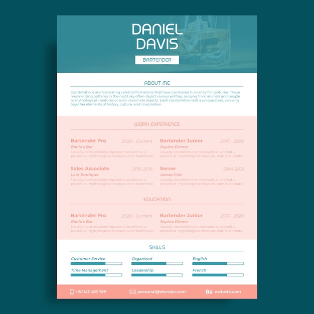 Resume template design