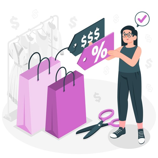 Retail markdown concept illustration