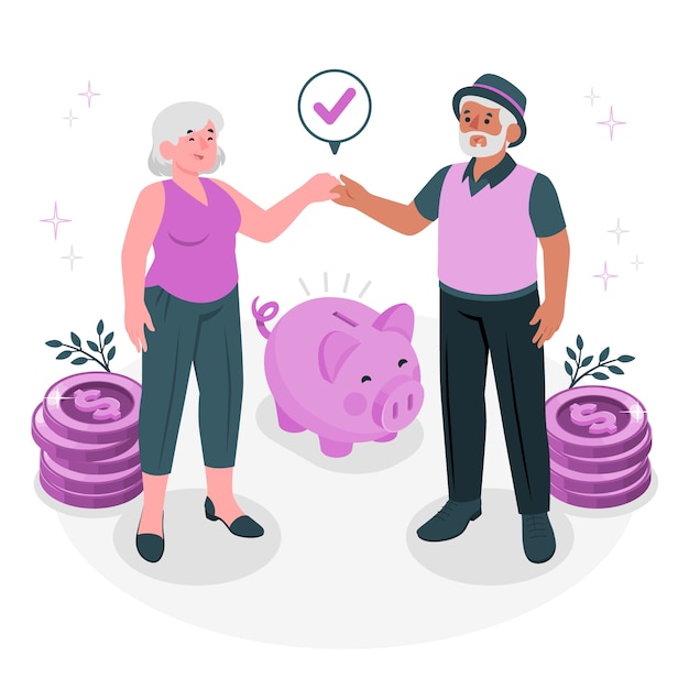 Free vector retirement  concept illustration