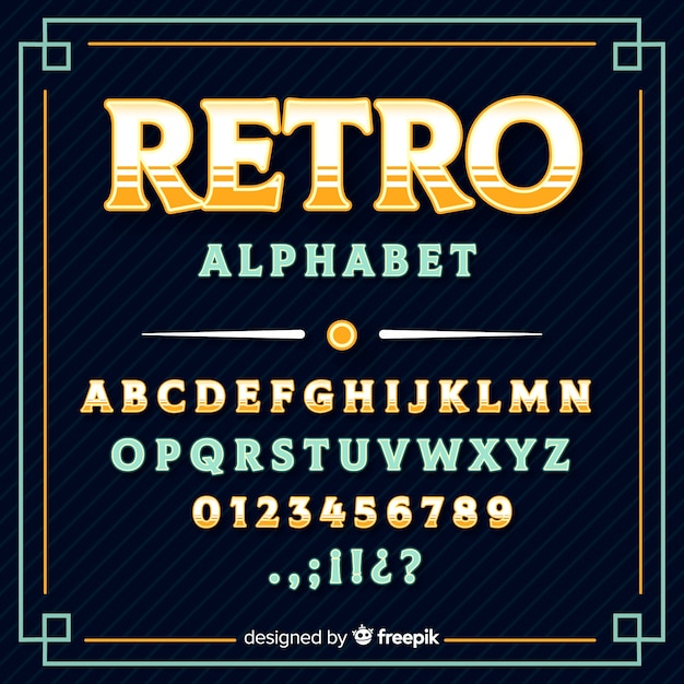 Retro alphabet