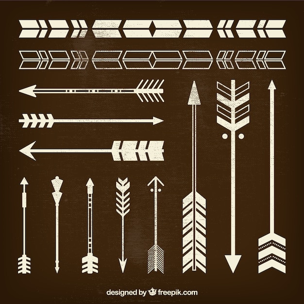 Free vector retro arrows collection