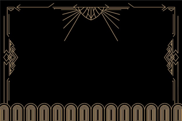 Retro art deco background flat design