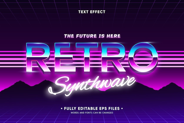 Free vector retro background with text effect