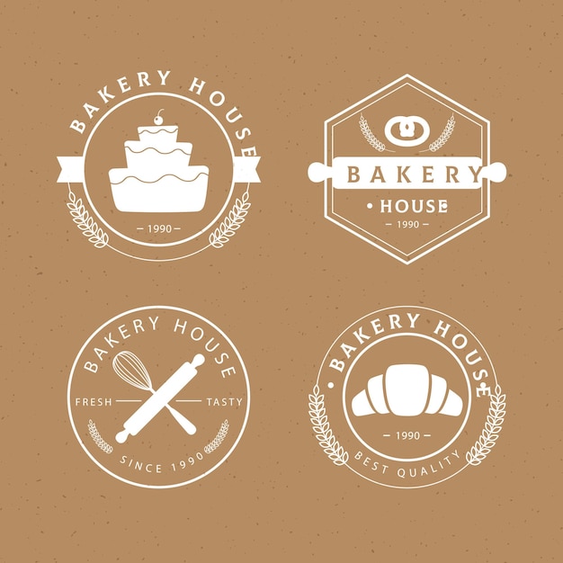 Retro bakery badge collection