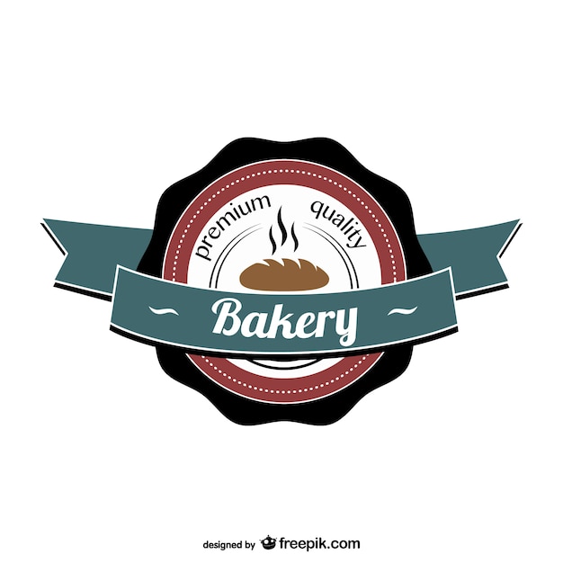 Free vector retro bakery badge