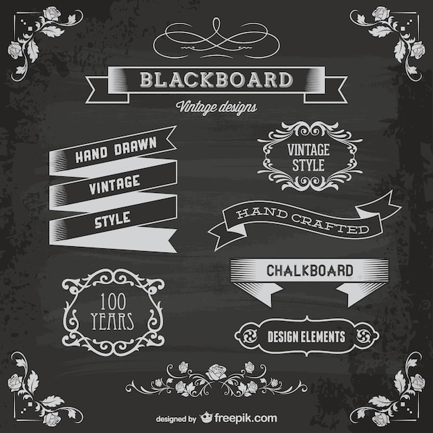 Free Vector retro blackboard