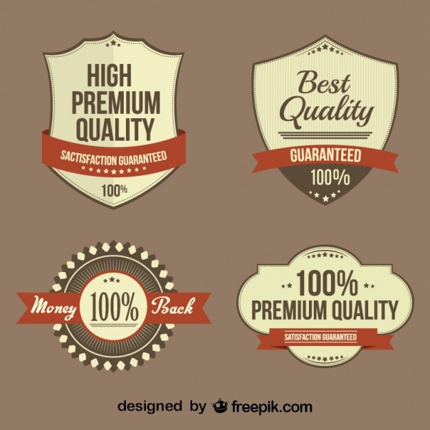 Free Vector retro business badges collection