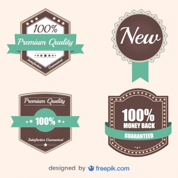 Free vector retro business stickers and badges collection