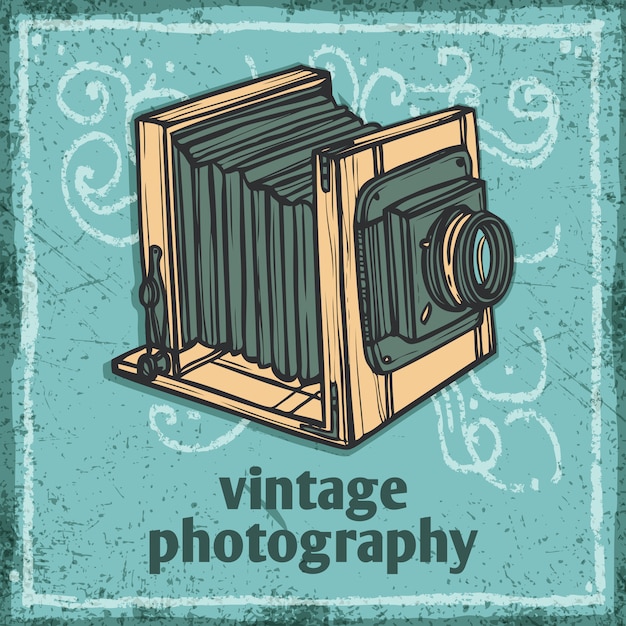 Free Vector retro camera illustration