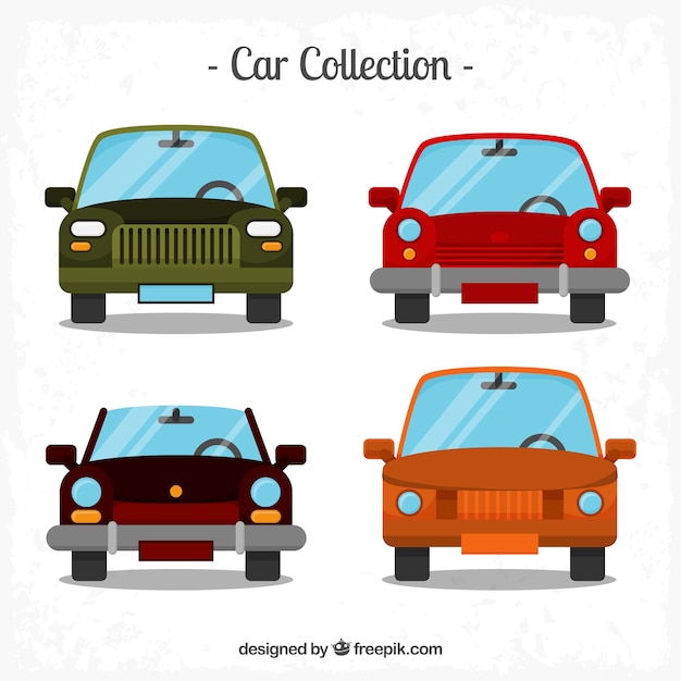 Free Vector retro cars in flat design