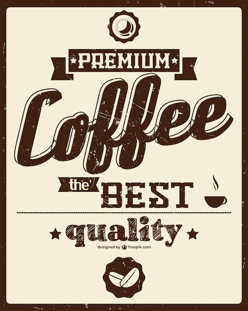 Retro coffee poster