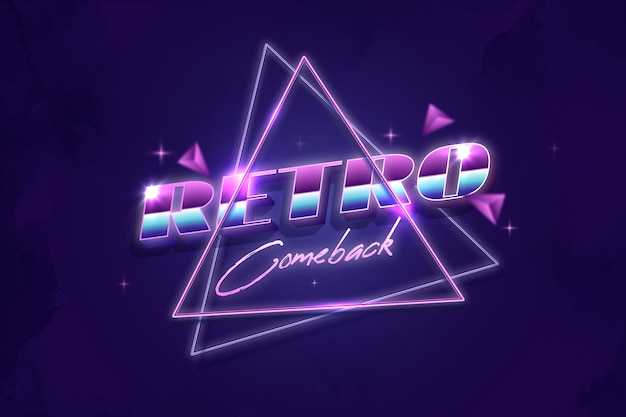 Free vector retro comeback text effect