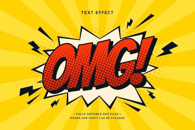 Free Vector retro comic text effect