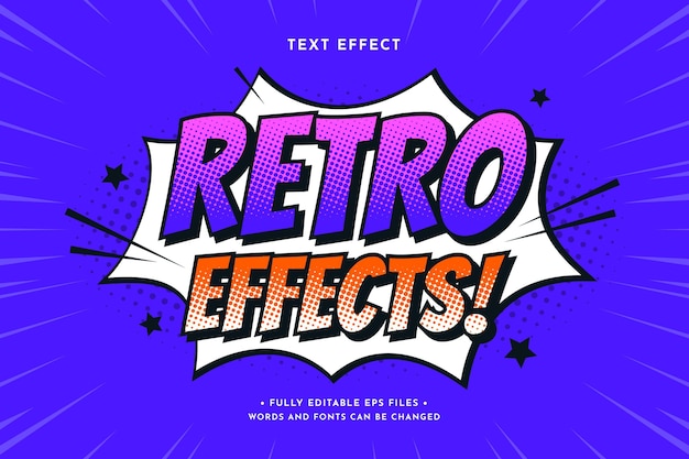 Retro comic text effect