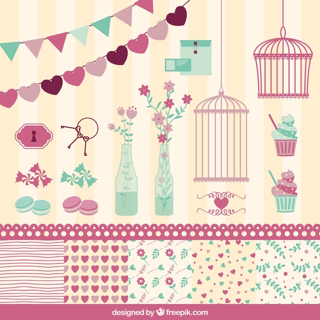 Free Vector retro decoration