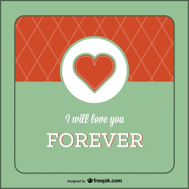 Free Vector retro decorative valentine's day card design