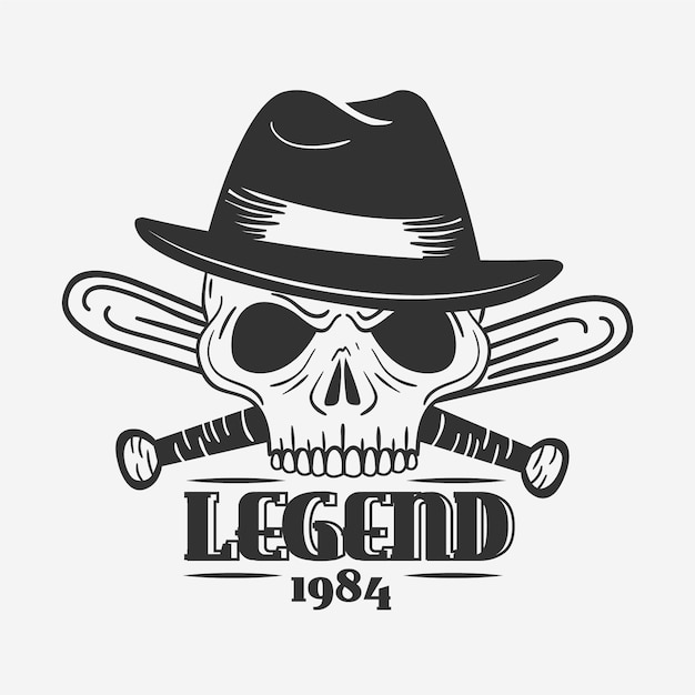 Retro design gangster logo