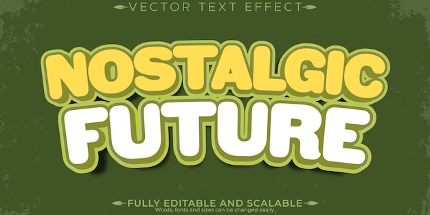 Free Vector retro editable text effect editable classic and vintage text style