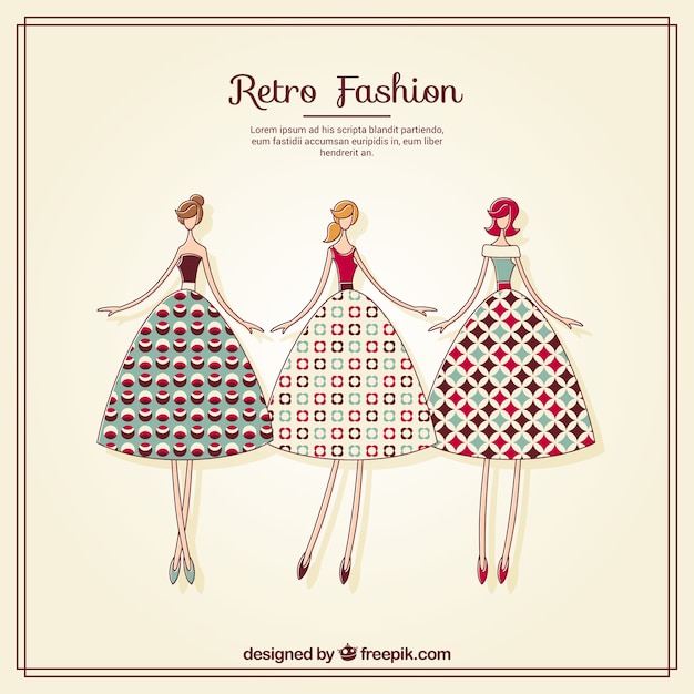 Free Vector retro fashion