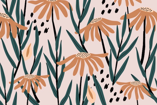 Free vector retro floral pattern