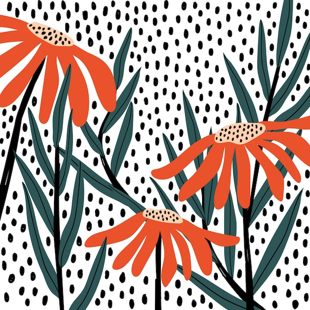 Free vector retro floral  pattern