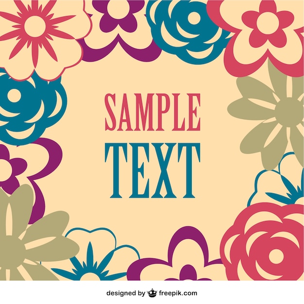 Free vector retro flowers card