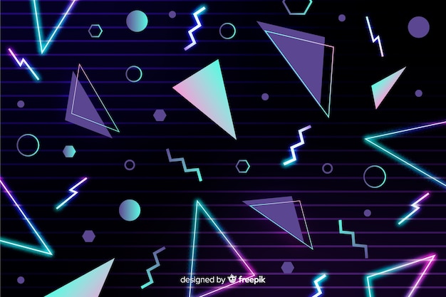 Retro geometric background with triangles