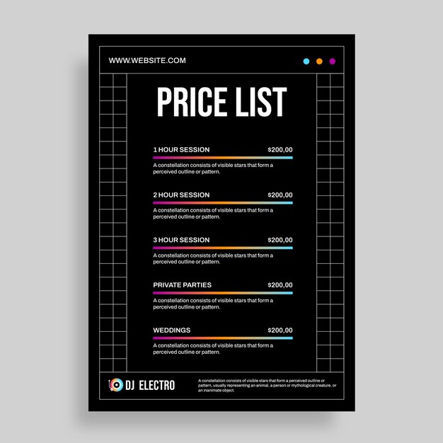 Retro gradient dj price list