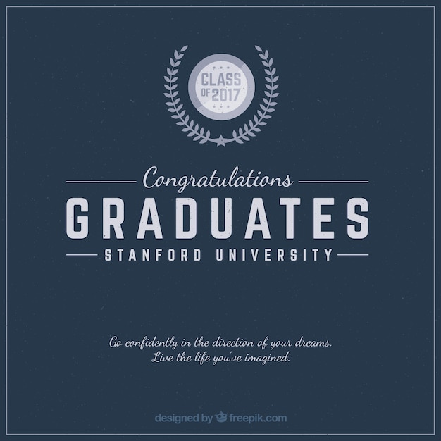 Free Vector retro graduation background