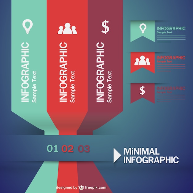 Retro infographic minimal design