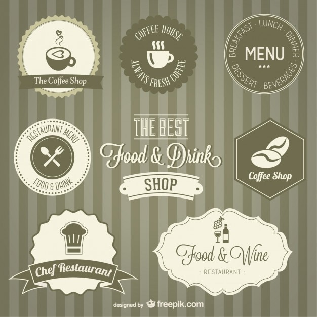 Free vector retro labels set