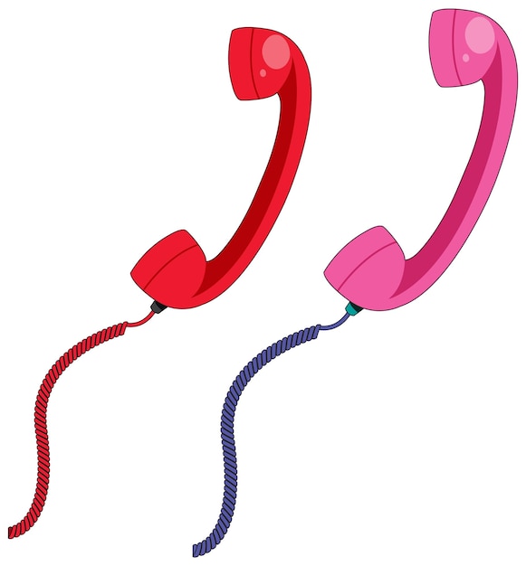 Free vector retro landline or telephone isolated