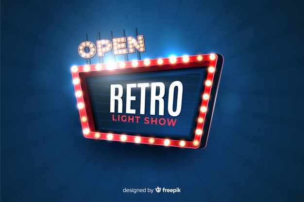 Retro lights billboard