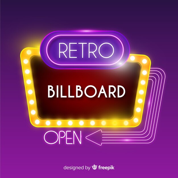 Retro lights billboard