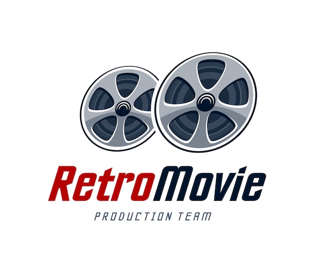 Free Vector retro movie logo