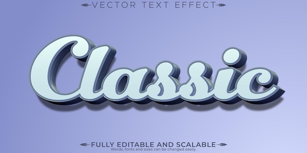 Free vector retro movie text effect editable cinema and vintage text style