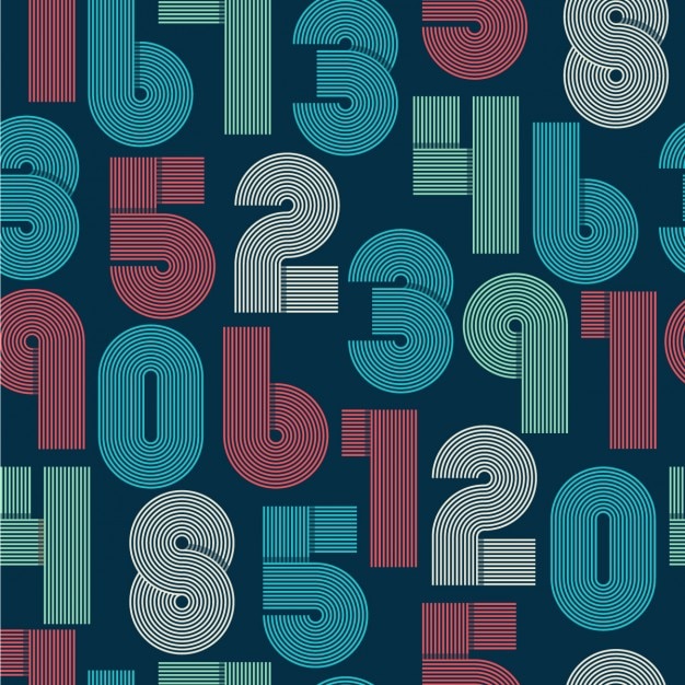 Retro numbers background