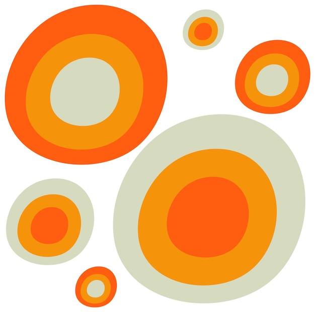 Free vector retro orange circle pattern