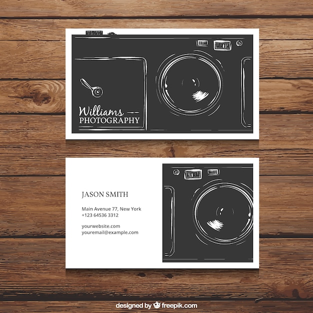 Retro photography visit card