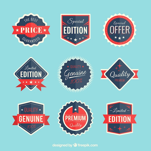 Free vector retro premium badges