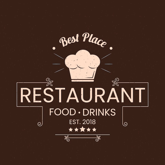 Retro restaurant logo concept