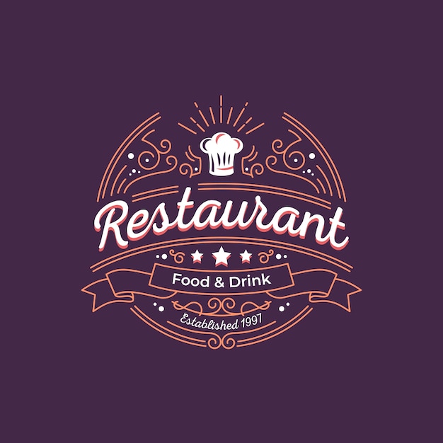 Retro restaurant logo