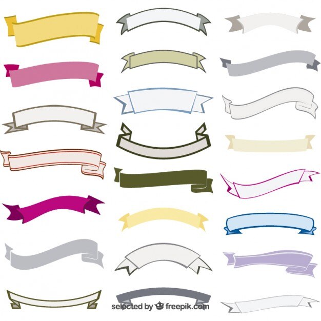 Retro ribbons collection